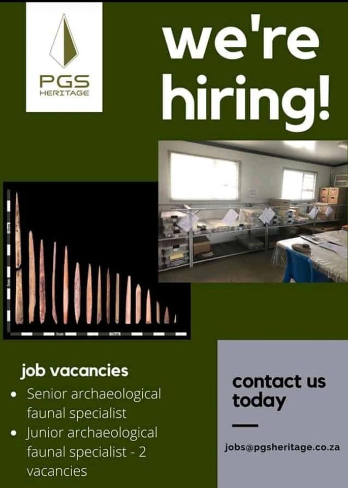 Calling all archaeological faunal specialists Job opportunity The